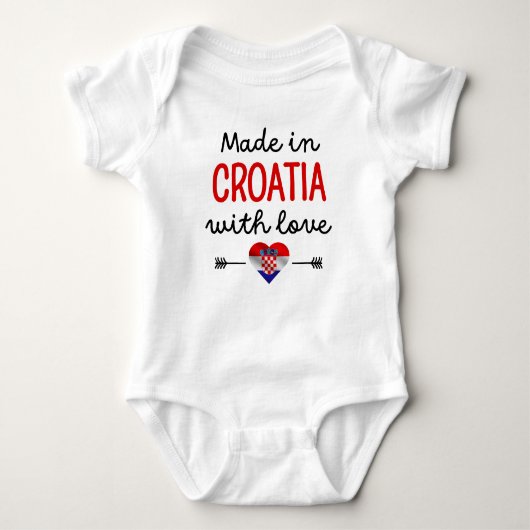 Made in Croatia mit Liebe Niedlich Baby Strampler (Vorderseite)