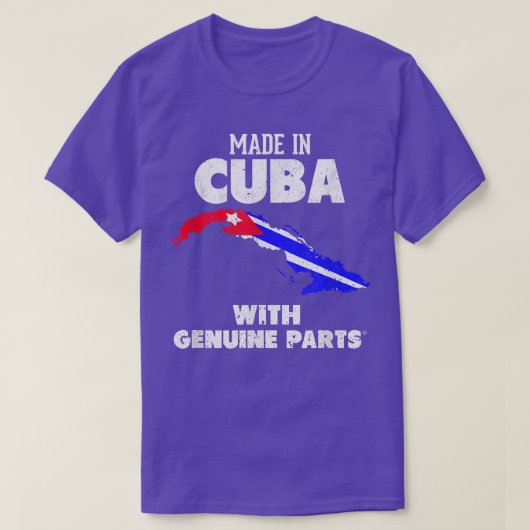 Made in Cuba with Genuine Parts! Cuban Pride T-Shirt (Design vorne)