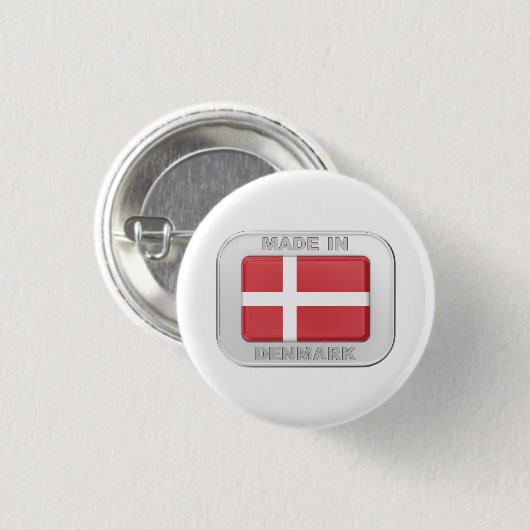 Made in Dänemark Button (Vorne & Hinten)