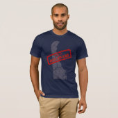 Made in Delaware Grunge Map Navy Blue T - Shirt (Vorne ganz)