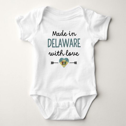 Made in Delaware mit Liebe Baby Strampler (Vorderseite)