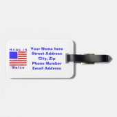 Made in Delco benutzerdefinierbar Gepäckanhänger (Rückseite horizontal)