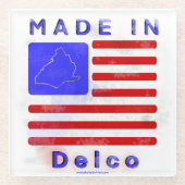 Made in Delco Glasuntersetzer (Vorderseite)