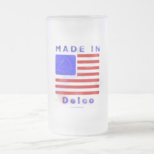Made in Delco Mattglas Bierglas (Mittel)