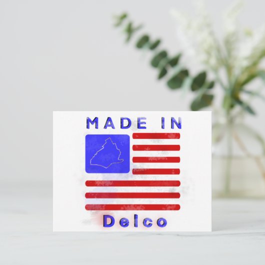Made in Delco Postkarte (Stehend Vorderseite)