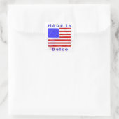 Made in DELCO Quadratischer Aufkleber (Tasche)