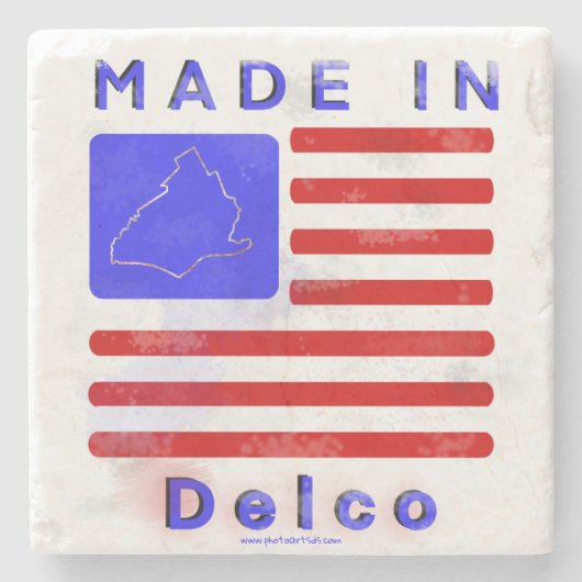 Made in Delco Steinuntersetzer (Vorderseite)