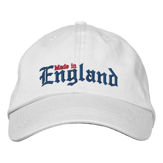 Made in England Bestickte Baseballkappe (Vorderseite)