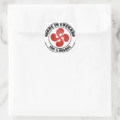 made in Euskadi Bayonne Quadratischer Aufkleber (Tasche)