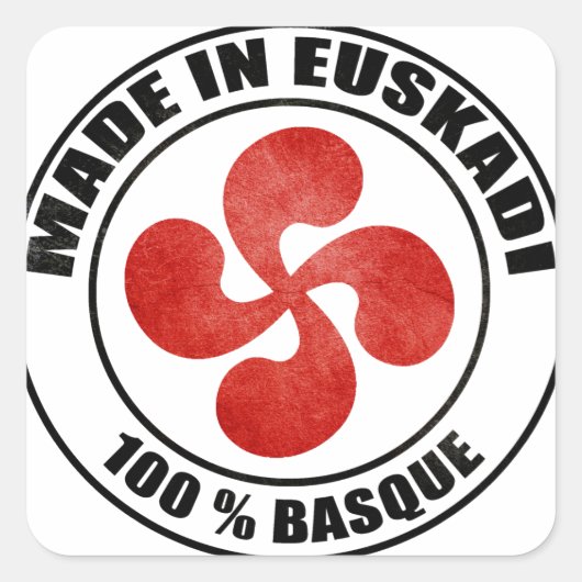 made in Euskadi Bayonne Quadratischer Aufkleber (Vorderseite)