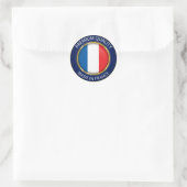 Made in France Flag, French Colors Siegel Runder Aufkleber (Tasche)