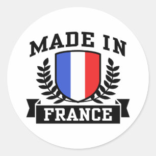 Made in France Runder Aufkleber