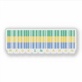 Made in Gabon - Bold National Pride Sticker (Vorderseite)