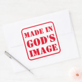 Made in GOD's Image Quadratischer Aufkleber (Umschlag)
