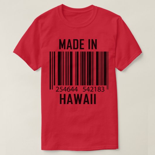 Made in Hawaii Barcode Funny 1 T-Shirt (Design vorne)