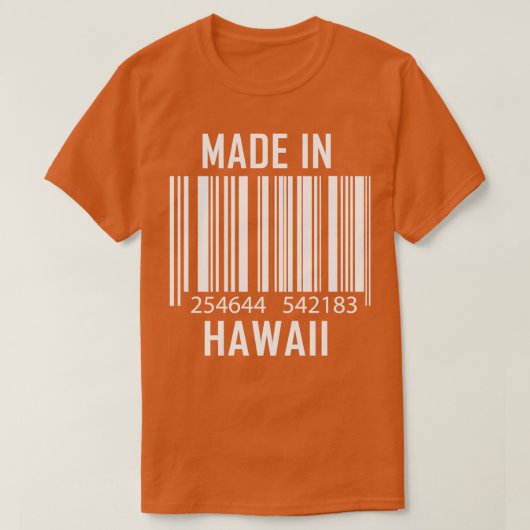 Made in Hawaii Barcode Funny T-Shirt (Design vorne)