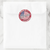 Made in Houston Texas US Flagge Flag Runder Aufkleber (Tasche)