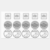 Made in [Ihr Name] Kitchen Baking Set Etiketten (Blatt)