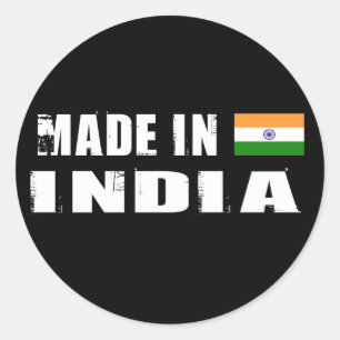 Made in Indien Runder Aufkleber