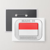 Made in Indonesia Button (Vorderseite/Rückseite)