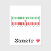 Made in Iran Barcode Flag Sticker (Blatt)