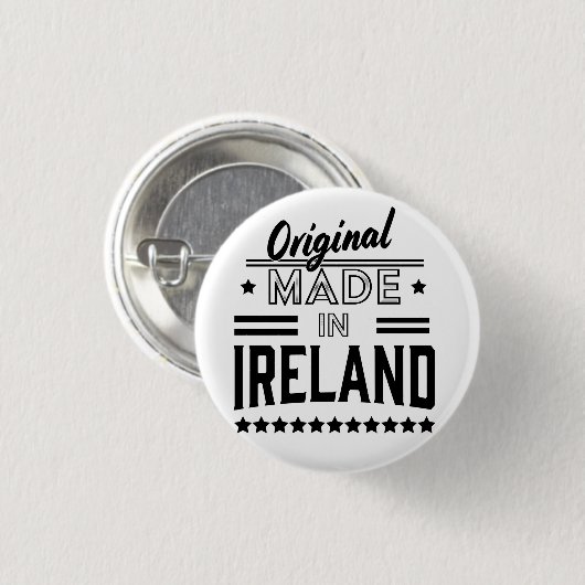 Made in Ireland beautiful retro logo. Button (Vorne & Hinten)