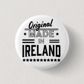 Made in Ireland beautiful retro logo. Button (Vorderseite)