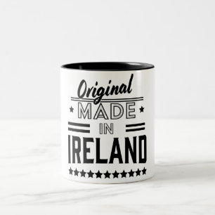 Made in Ireland beautiful retro logo. Zweifarbige Tasse