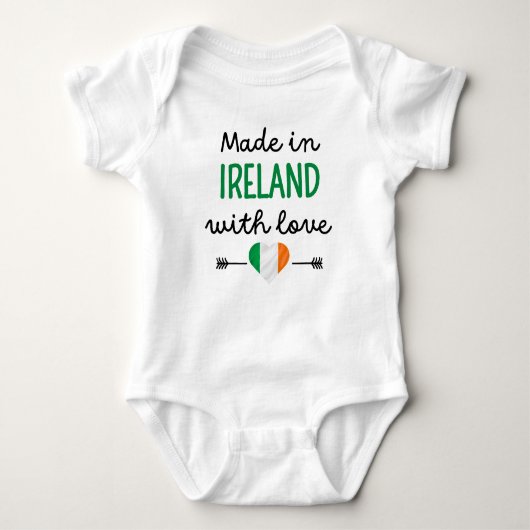Made in Ireland mit Liebe Baby Strampler (Vorderseite)