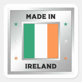 Made In Ireland Quadratischer Aufkleber