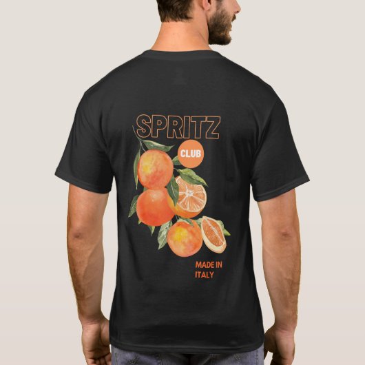 Made in Italy Basic Dunkles T-Shirt (Rückseite)