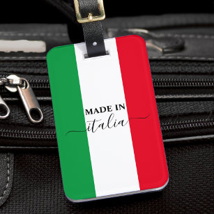 Made in Italy Flag Red White Green Italia Gepäckanhänger