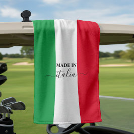 Made in Italy Flag Red White Green Italia Golfhandtuch