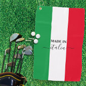 Made in Italy Flag Red White Green Italia Golfhandtuch
