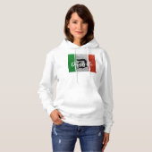 Made in Italy Goddess Glitzer Monogram Hoodie (Vorne ganz)