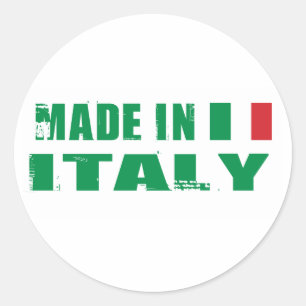 Made in Italy Runder Aufkleber