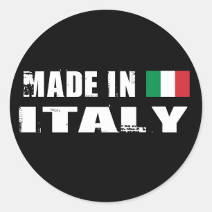 Made in Italy Runder Aufkleber