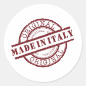 Made in Italy Runder Aufkleber (Vorderseite)