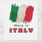 Made in Italy Weinetikett (Einzelnes Label)