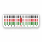 Made in Kenia - Bold National Pride Sticker (Vorderseite)