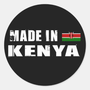 Made in Kenia Runder Aufkleber