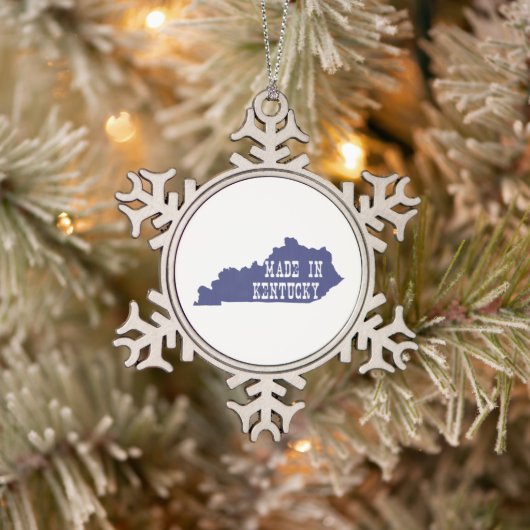 Made in Kentucky Schneeflocken Zinn-Ornament (Baum)