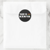 Made in Kenya Runder Aufkleber (Tasche)