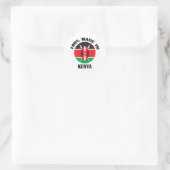 Made in Kenya Runder Aufkleber (Tasche)