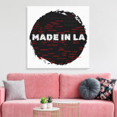 Made in LA HOod Map by Abby Anime (c) Leinwanddruck (Insitu (Wohnzimmer))