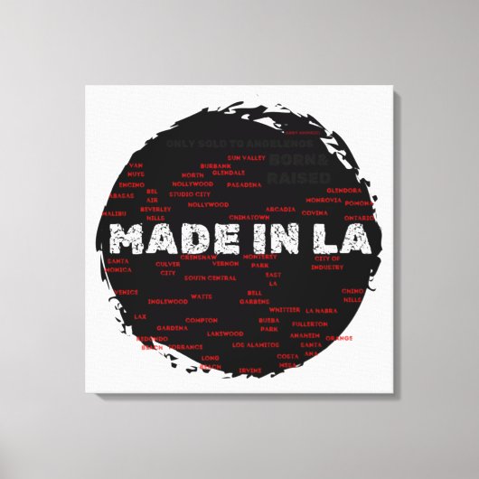 Made in LA HOod Map by Abby Anime (c) Leinwanddruck (Vorderseite)