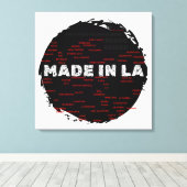 Made in LA HOod Map by Abby Anime (c) Leinwanddruck (Insitu (Holzboden))