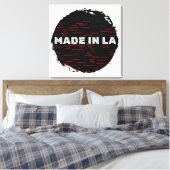 Made in LA HOod Map by Abby Anime (c) Leinwanddruck (Insitu (Schlafzimmer))