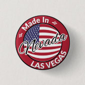 Made in Las Vegas Nevada USA Flag Button (Vorderseite)