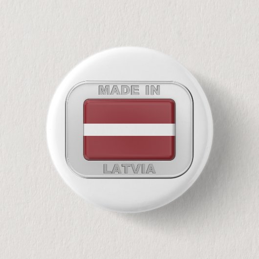 Made in Lettland Button (Vorderseite)